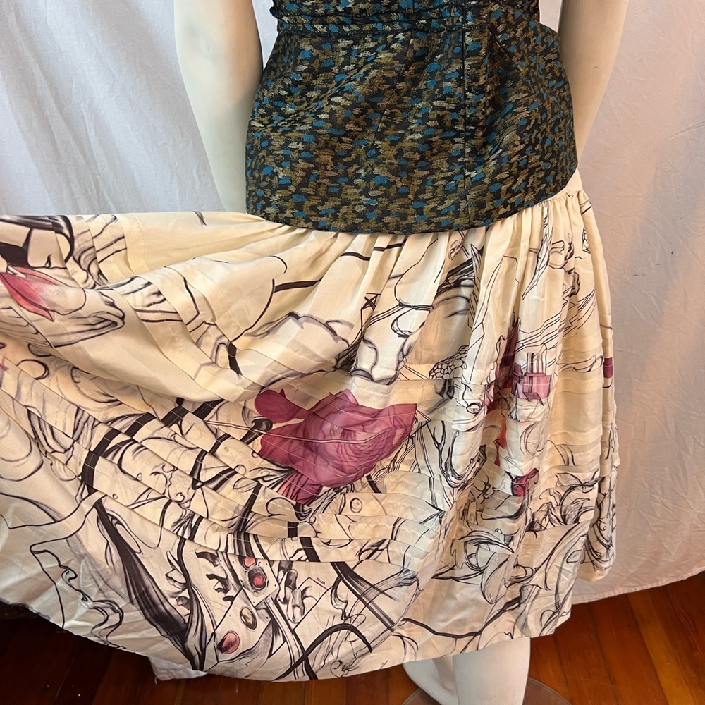 Rare! Prada fairy James Jean silk ruffle skirt 40
